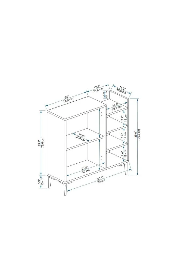 Leskar 90 cm Çok Amaçlı Mutfak Dolabı Atlantik Çam | 6 Raflı Kiler Dolabı